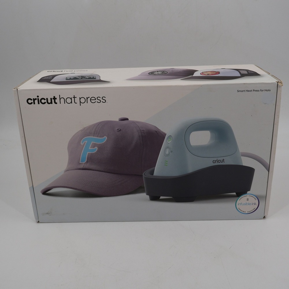 Cricut Hat Press Smart Heat Press Machine Zen Blue CHP080B1 Curved Plate